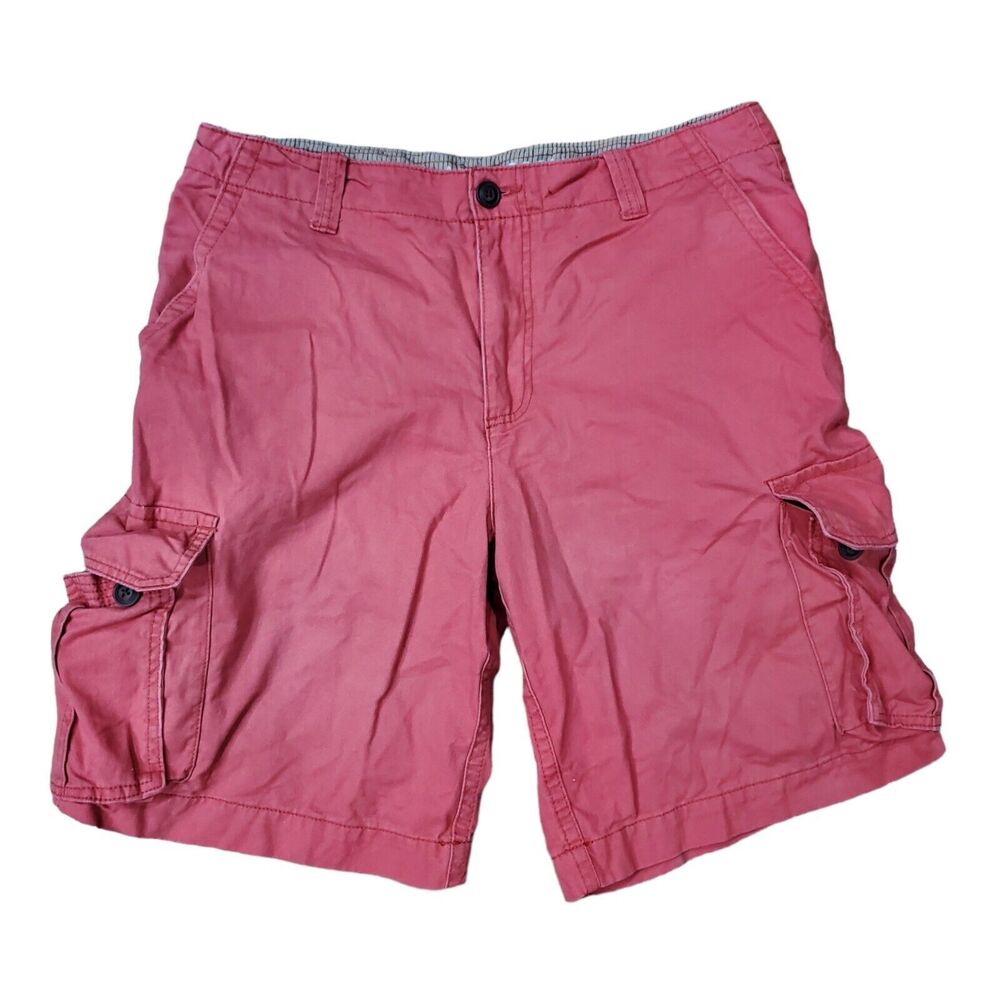 AEROPOSTALE Shorts Mens 36 Salmon Red Cargo Pockets Casual Outdoor